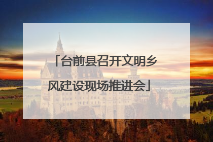 台前县召开文明乡风建设现场推进会