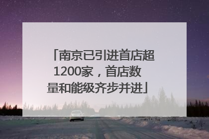 南京已引进首店超1200家，首店数量和能级齐步并进