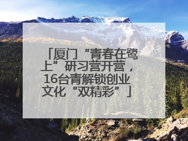 厦门“青春在鹭上”研习营开营，16台青解锁创业文化“双精彩”