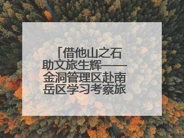 借他山之石 助文旅生辉——金洞管理区赴南岳区学习考察旅游发展工作