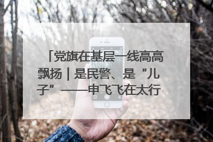 党旗在基层一线高高飘扬｜是民警、是“儿子”——申飞飞在太行山中的一线坚守
