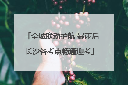 全城联动护航 暴雨后长沙各考点畅通迎考