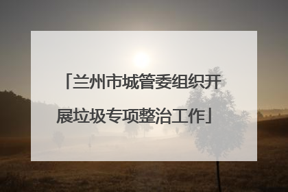兰州市城管委组织开展垃圾专项整治工作