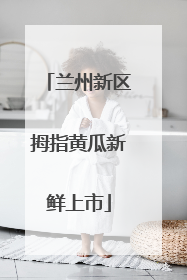 兰州新区拇指黄瓜新鲜上市