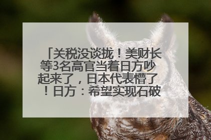 关税没谈拢！美财长等3名高官当着日方吵起来了，日本代表懵了！日方：希望实现石破茂与特朗普的会晤