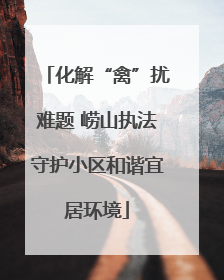 化解“禽”扰难题 崂山执法守护小区和谐宜居环境