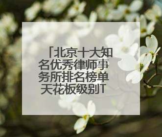 北京十大知名优秀律师事务所排名榜单天花板级别TOP10