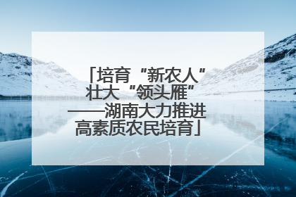 培育“新农人” 壮大“领头雁”——湖南大力推进高素质农民培育
