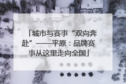 城市与赛事“双向奔赴”——平原：品牌赛事从这里走向全国