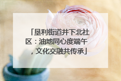 垦利街道井下北社区：油地同心度端午，文化交融共传承