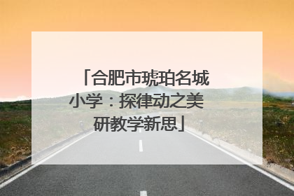 合肥市琥珀名城小学：探律动之美 研教学新思