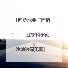 向沙地要“产值”——辽宁科尔沁沙地兴绿见闻
