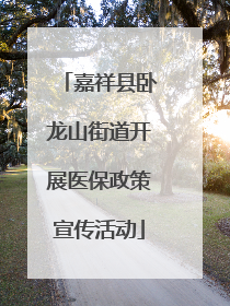嘉祥县卧龙山街道开展医保政策宣传活动