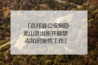 嘉祥县公安局卧龙山派出所开展禁毒知识宣传工作