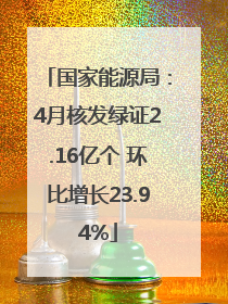 国家能源局：4月核发绿证2.16亿个 环比增长23.94%