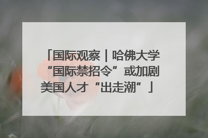 国际观察｜哈佛大学“国际禁招令”或加剧美国人才“出走潮”