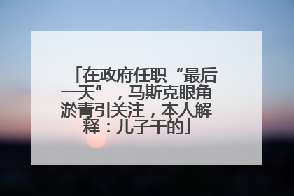 在政府任职“最后一天”，马斯克眼角淤青引关注，本人解释：儿子干的
