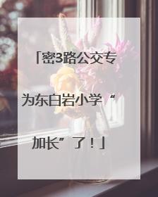 密3路公交专为东白岩小学“加长”了！