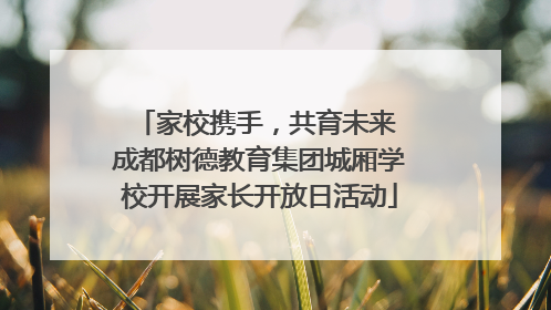 家校携手，共育未来 成都树德教育集团城厢学校开展家长开放日活动