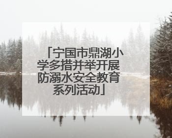宁国市鼎湖小学多措并举开展防溺水安全教育系列活动