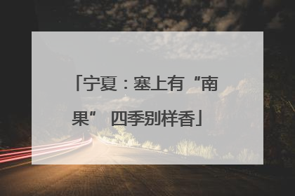 宁夏：塞上有“南果” 四季别样香