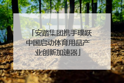 安踏集团携手璞跃中国启动体育用品产业创新加速器