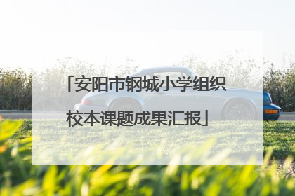 安阳市钢城小学组织校本课题成果汇报