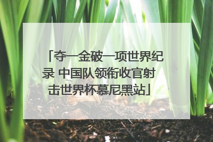 夺一金破一项世界纪录 中国队领衔收官射击世界杯慕尼黑站