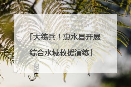 大练兵！惠水县开展综合水域救援演练