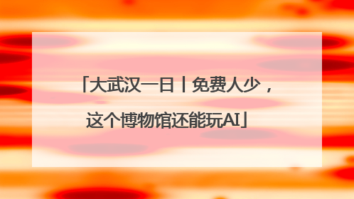 大武汉一日丨免费人少，这个博物馆还能玩AI