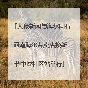 大象新闻与海尔同行 河南海尔专卖店换新节中博社区站举行