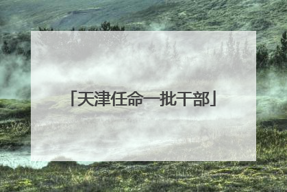 天津任命一批干部