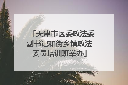 天津市区委政法委副书记和街乡镇政法委员培训班举办