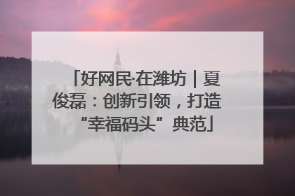 好网民·在潍坊｜夏俊磊：创新引领，打造“幸福码头”典范