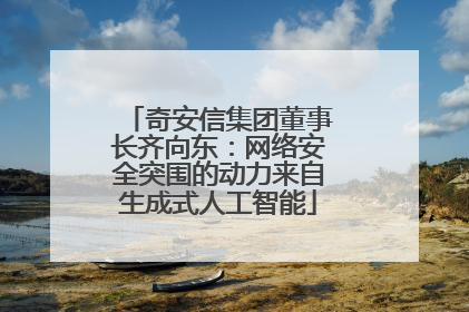 奇安信集团董事长齐向东：网络安全突围的动力来自生成式人工智能