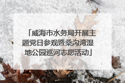 威海市水务局开展主题党日参观暨桑沟湾湿地公园巡河志愿活动