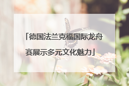 德国法兰克福国际龙舟赛展示多元文化魅力