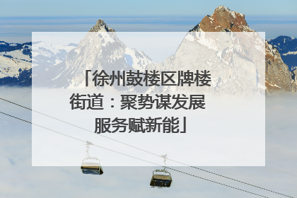 徐州鼓楼区牌楼街道：聚势谋发展 服务赋新能