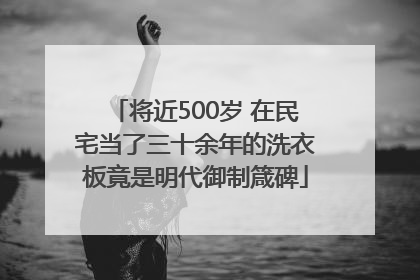 将近500岁 在民宅当了三十余年的洗衣板竟是明代御制箴碑