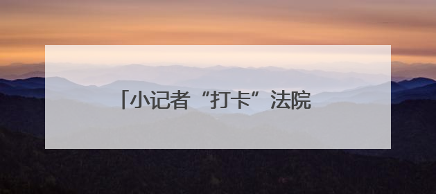 小记者“打卡”法院 “沉浸式”与法同行