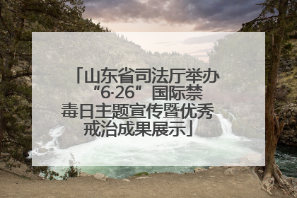 山东省司法厅举办“6·26”国际禁毒日主题宣传暨优秀戒治成果展示