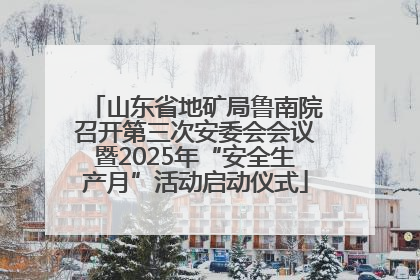 山东省地矿局鲁南院召开第三次安委会会议暨2025年“安全生产月”活动启动仪式