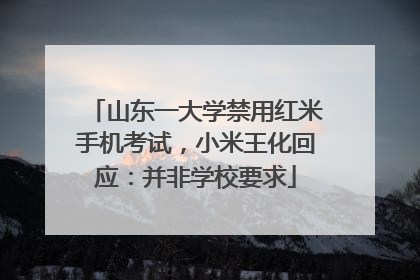 山东一大学禁用红米手机考试，小米王化回应：并非学校要求