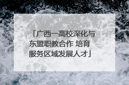 广西一高校深化与东盟职教合作 培育服务区域发展人才