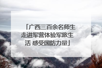 广西三百余名师生走进军营体验军旅生活 感受国防力量