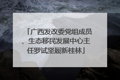 广西发改委党组成员、生态移民发展中心主任罗试坚履新桂林