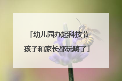 幼儿园办起科技节 孩子和家长都玩嗨了