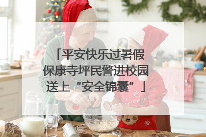平安快乐过暑假 保康寺坪民警进校园送上“安全锦囊”