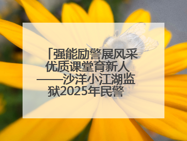 强能励警展风采 优质课堂育新人——沙洋小江湖监狱2025年民警优质课竞赛落幕