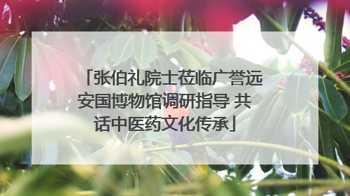 张伯礼院士莅临广誉远安国博物馆调研指导 共话中医药文化传承
